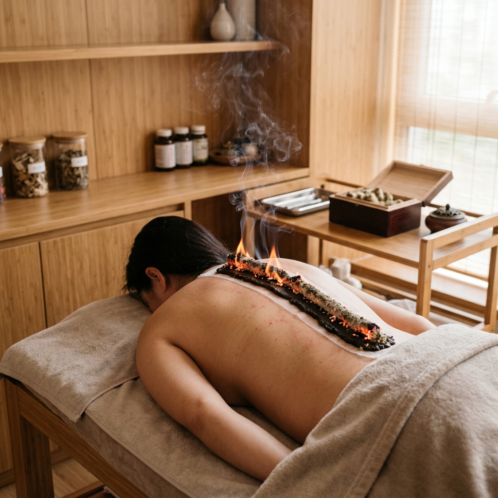 Großflächen-Moxibustion